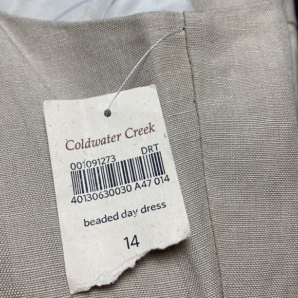 Coldwater Creek Beaded Day Dress Gored Flared Embellish Vintage Vibe Lined Sz 14 - Picture 17 of 17